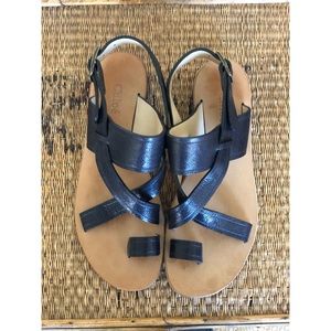 Chloe Black Leather Sandals